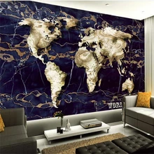 Diantu индивидуальные Настенные обои Мода обустройство дома мрамор карта мира Творческий ТВ фон papel де parede