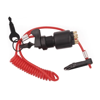 

Free Shipping Ignition Switch & Key Assembly With Lanyard For OMC Johnson Evinrude 40-200HP Outboard Motor 175974 5005801