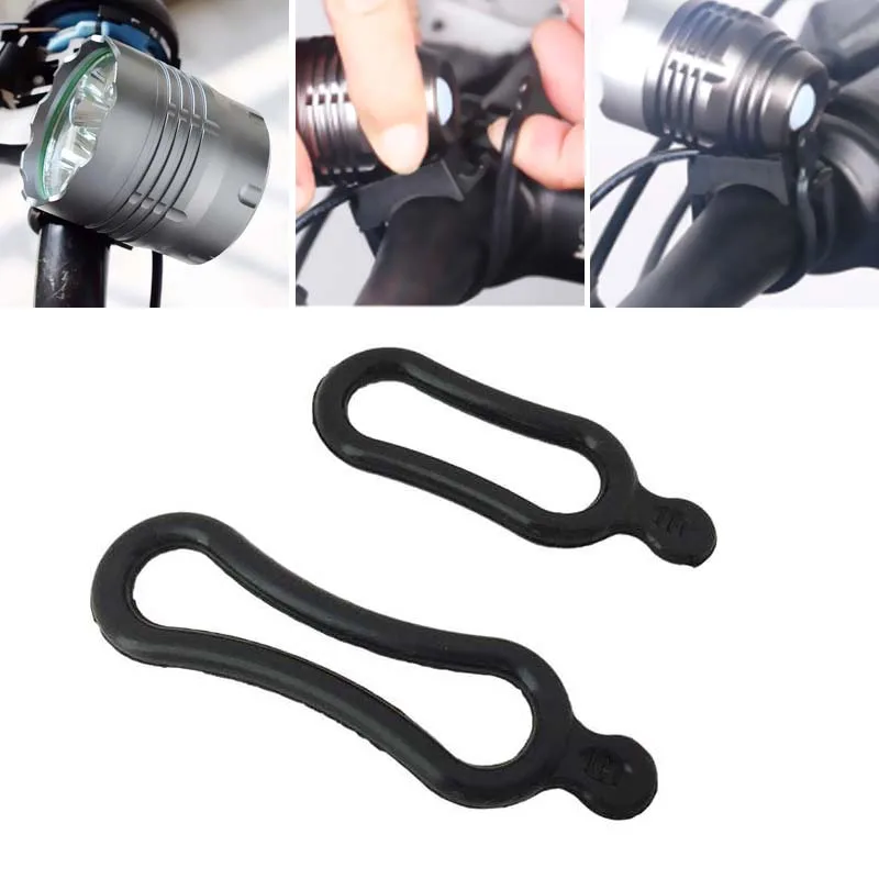2* Rubber Bands PVC Ring XM-L T6 Q5 LED Headlamp Bicycle Light Torch Bike Accessories Cycling Riding Holder Strap | Спорт и