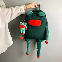 Животные мультфильм лягушка рюкзак для женщин многофункциональная школьная сумка для студентов для мальчиков девочек креативные модные милые Оксфорд рюкзаки тканевые