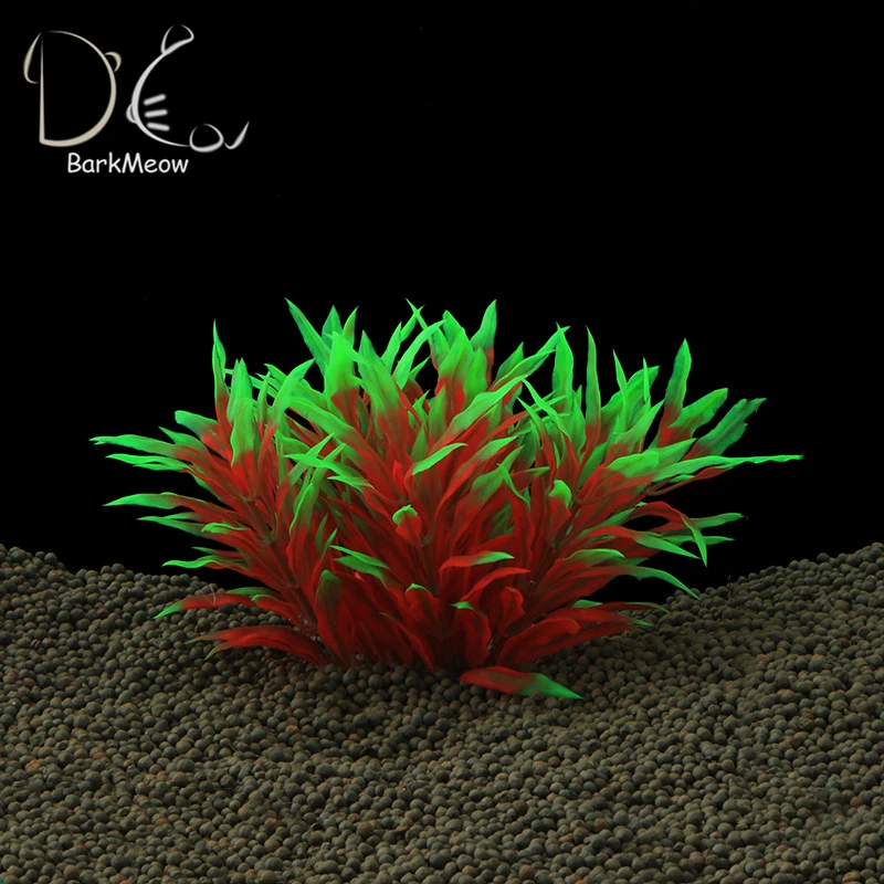 12cm Simulation Aquatic Plants Fish Tank Aquariums Landscape Decorate TPC Ceramic Base Underwater Accessories | Дом и сад