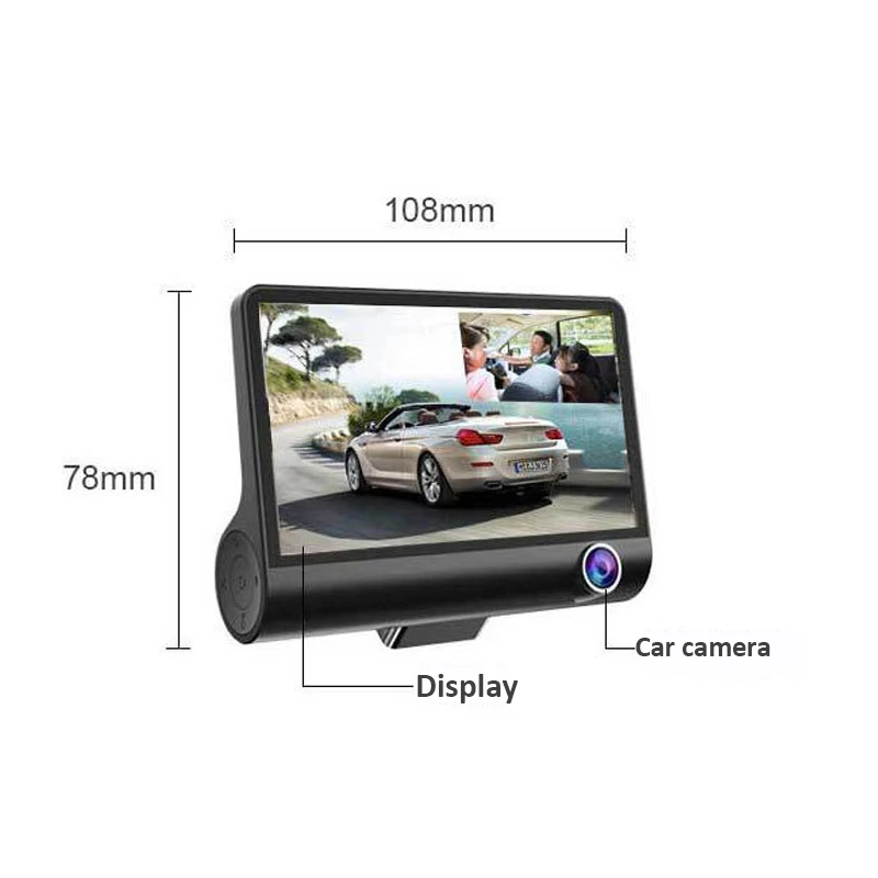 Full HD 1080P Dual Lens Car DVR Camera
