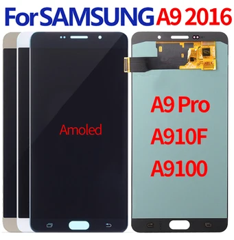 

Super AMOLED Replacement for SAMSUNG Galaxy A9 2016 A9 A910 A910F LCD Display A9 pro LCD Screen Display Touch Digitizer