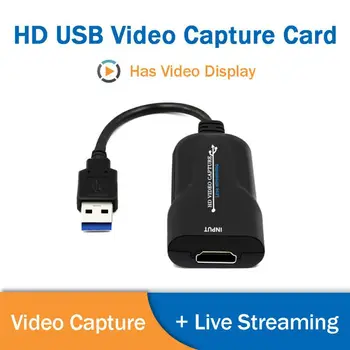 

HD 1080P HDMI Video Capture Card USB 2.0 60 Frame Grabber Record Box For Camcorder Camera DVD Recording Live Streaming