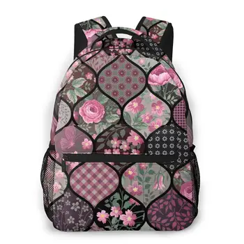 

2020 Backpack Women Backpack Fashion Shoulder Bag Floral Roses Print School Bag For Teenage Girl Children Backpacks Travel Bag
