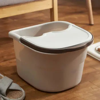 

Portable Plastic Foot Bath Spa Massage Bucket Washing Basins Washing Basins With Cover And Handle