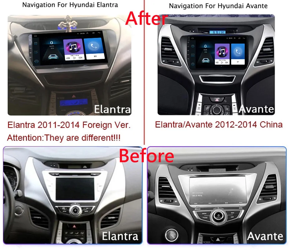 Для hyundai Elantra 2011- Автомобильный Радио Мультимедиа Видео плеер навигация gps Android 8,1 аксессуары SWC BT wifi седан без dvd