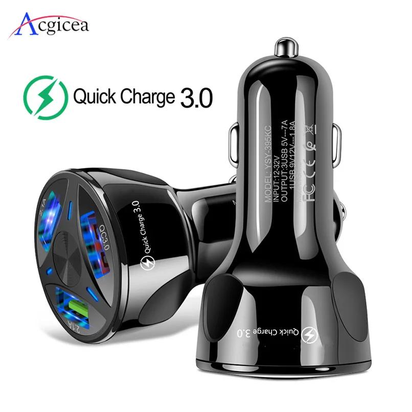 Портативное автомобильное зарядное устройство Quick Charge 3 0 5 В порта быстрая