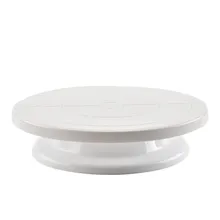 A plataforma giratória redonda do bolo do bolo do bolo pode girar manualmente a ferramenta de cozimento ferramentas da placa do bolo para decorar a base giratória para o bolo
