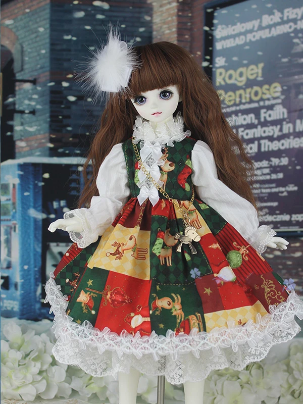 1/3 1/4 BJD SD кукла одежда Рождество Лолита платье костюм для 1/3 1/4 Кукла Одежда