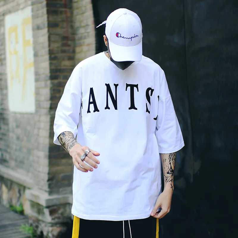 

FANTASTIC Letters Printed T Shirt for Mens Summer Clothes Oversized Streetwear Harajuku Loose-Fit Hip Hop Tops Tee Shirts Homme