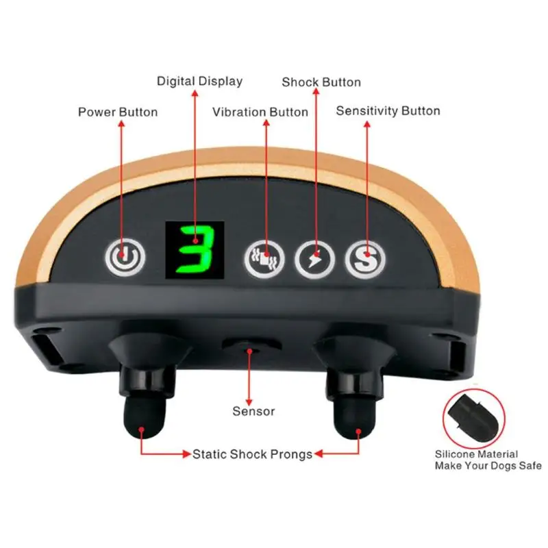 Safe Ultrasonic Stop Bark Dog Deterrents Anti Barking Collar Automatic Voice Activated ABS Adjustable Pet Dog Training Collar