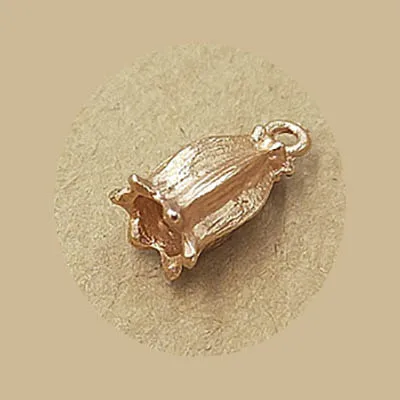 Kc gold 20 шт 7x16 мм кисточка наконечники металлический Цветочный поддон веревка обжимной кулон Подвески Разъемы для DIY ювелирных изделий - Цвет: Kc gold