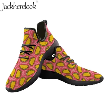 

Jackherelook Women Flats Shoes Mexica Funny Food Taco 3D Prints Plus Size Knit Sneakers Loafers Walking Flat Spring Ladies Shoes