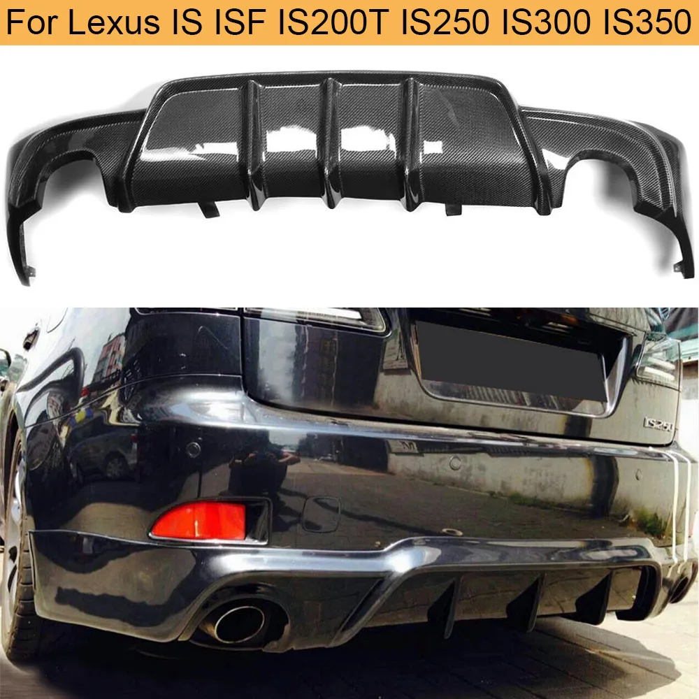Carbon Fiber Rear Bumper Diffuser Lip Spoiler for Lexus IS ISF Sedan 4