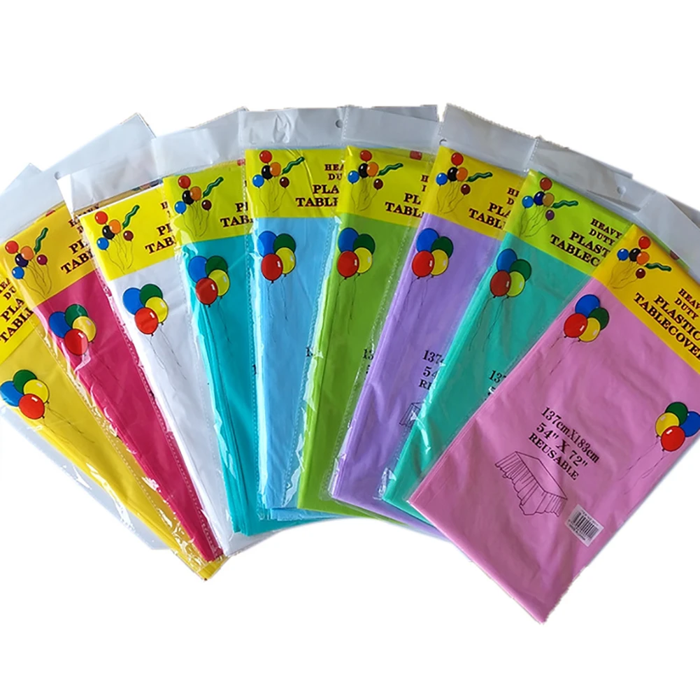 plástico desechable rectangular, 6x4,5 pies, cubiertas mesa para fiestas, festivales, aniversario|Manteles desechables| - AliExpress