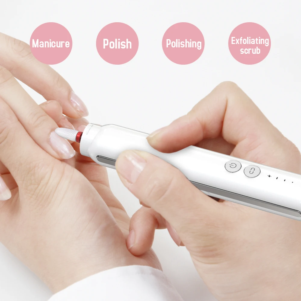 New Portable Wireless Nail Peeling Polishing And Pen Sharpener USB Charging LED Light Household Tool | Красота и здоровье