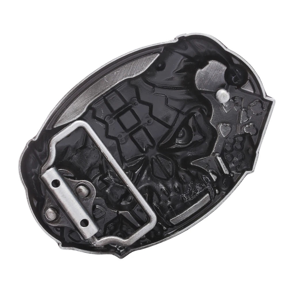 Punk Belt Buckle Antique Silver 3D Skull Head Gothic Motorcycle Biker