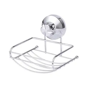 

Stainless Steel Soap Holder Strong Suction Soap Dishes Kitchen Bathroom Wall-Mounted Drain Hollow Soap Box