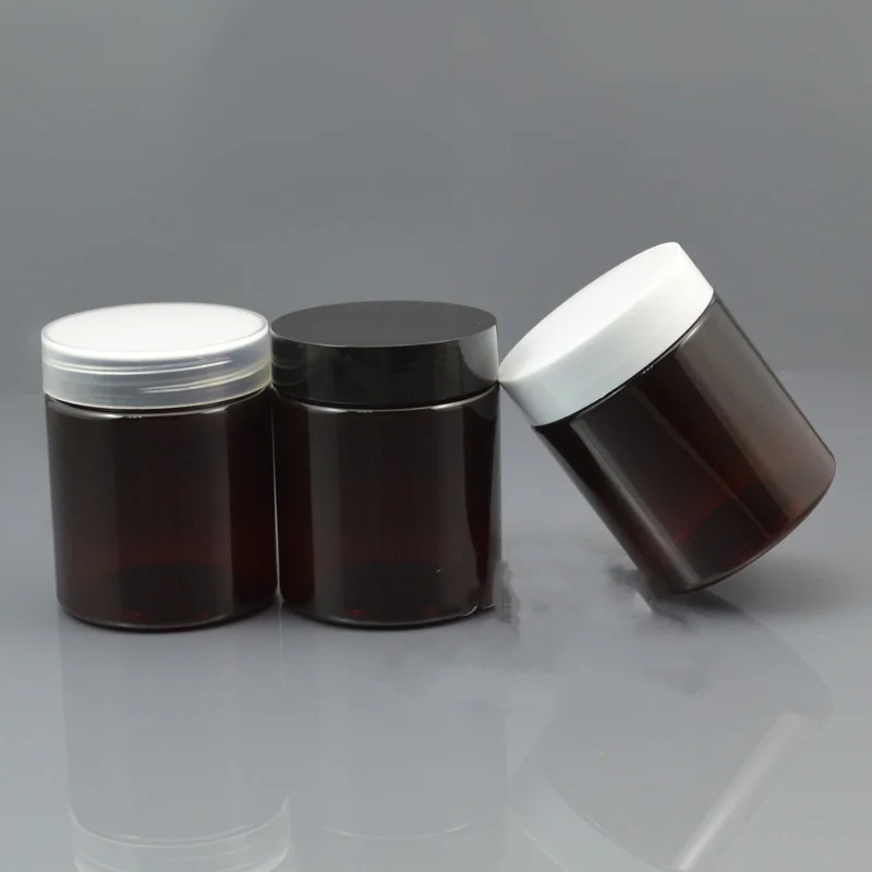 

50pcs/lot 80g Dark Brown Plastic Cream Jar,3oz Lightproof Empty Cosmetic Container,Facial Mask Cream Bottle,80ml Sub-bottling
