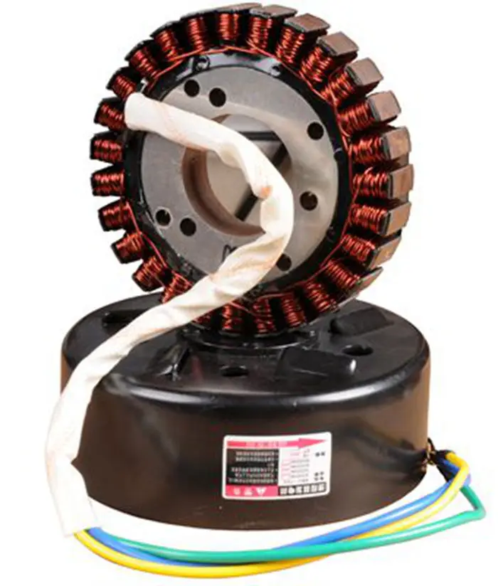 Electric vehicle range extender gasoline generator stator, rotor, pure copper 27-pole coil, 48v60V72V, 3KW4KW5KW
