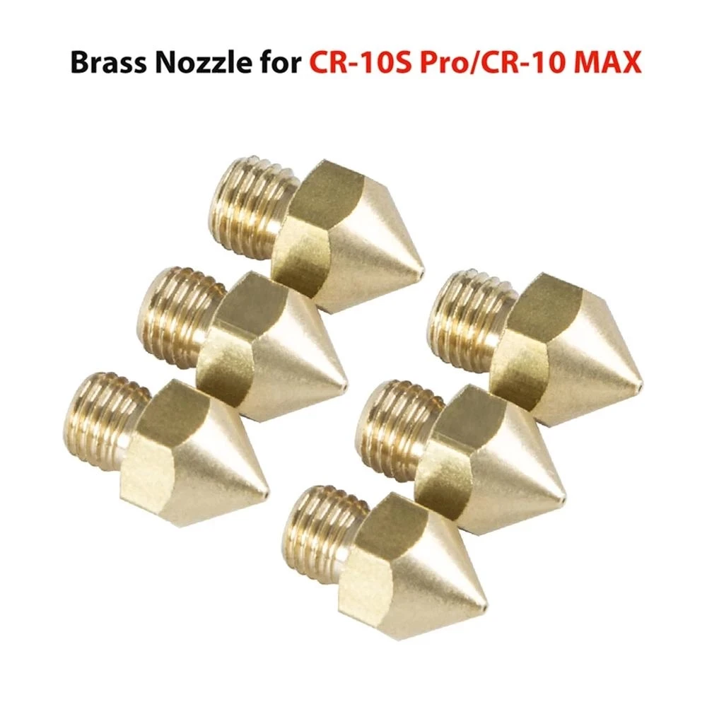 

CREALITY CR-10S Pro/ V2/CR-10 MAX 3/5PCS Brass Nozzle 0.2/0.4/0.6/0.8/1.0MM For CR-10S Pro/CR-10 MAX 3D Printer
