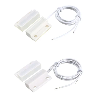 

uxcell 1-5PCS MC-38 Surface Mounting Wired NC NO Door Sensor Alarm Magnetic Reed Switch