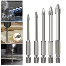 

5Pcs Efficient Universal Drilling Tool Multifunctional Cross YG6X Alloy Drill Bits Fully Automated Polishing Electric Hand Drill