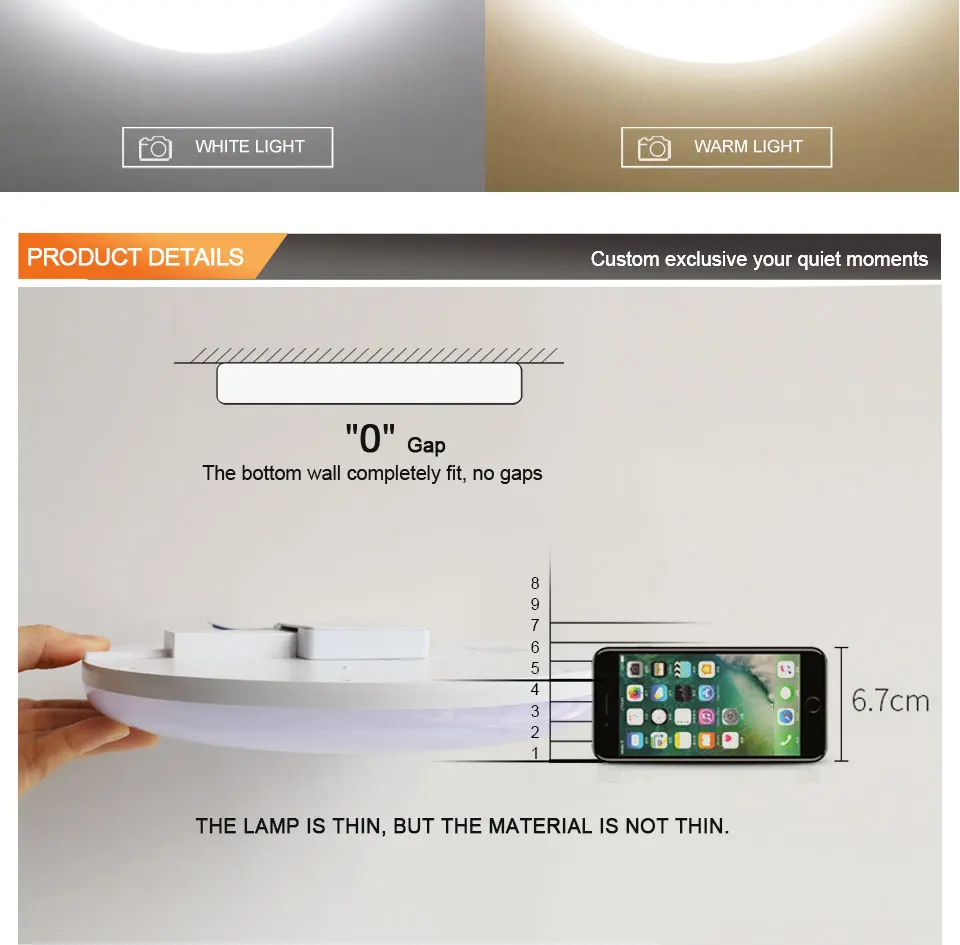 LED Ceiling Light Circular Led Panel Lampada AC85-265V Ultra Thin Surface Mounted Light Living Room Bedroom Lighting Fixture