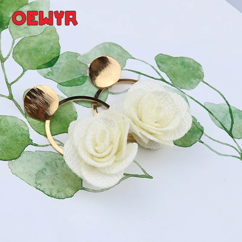 6 OEWYR, новинка, корейская мода, женские серьги, винтажные, цветы, висячие серьги, красочные, богемные, Индивидуальные ювелирные изделия - Окраска металла: 6