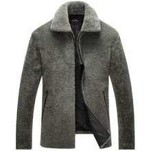 Роскошное пальто из овечьей шерсти, осенне-зимняя куртка, мужское пальто из натурального меха, уличная Мужская шерстяная куртка размера плюс, Veste Homme 312 MY1576