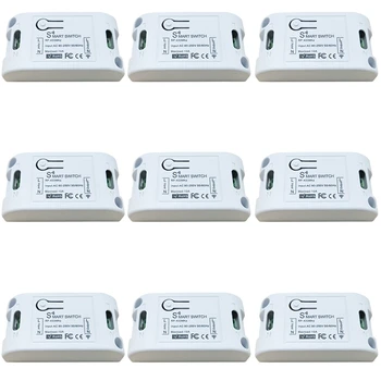 

Tuya Smart Life APP WiFi + RF 433Mhz DIY Relay Timer Module Google Home Amazon Alexa 10A for Switch LighT FAN 9Pcs