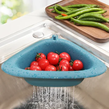 

Kitchen sink filter mesh vegetable fruit drain basket according to garbage filter sink rack independent sponge rack drain LXY9