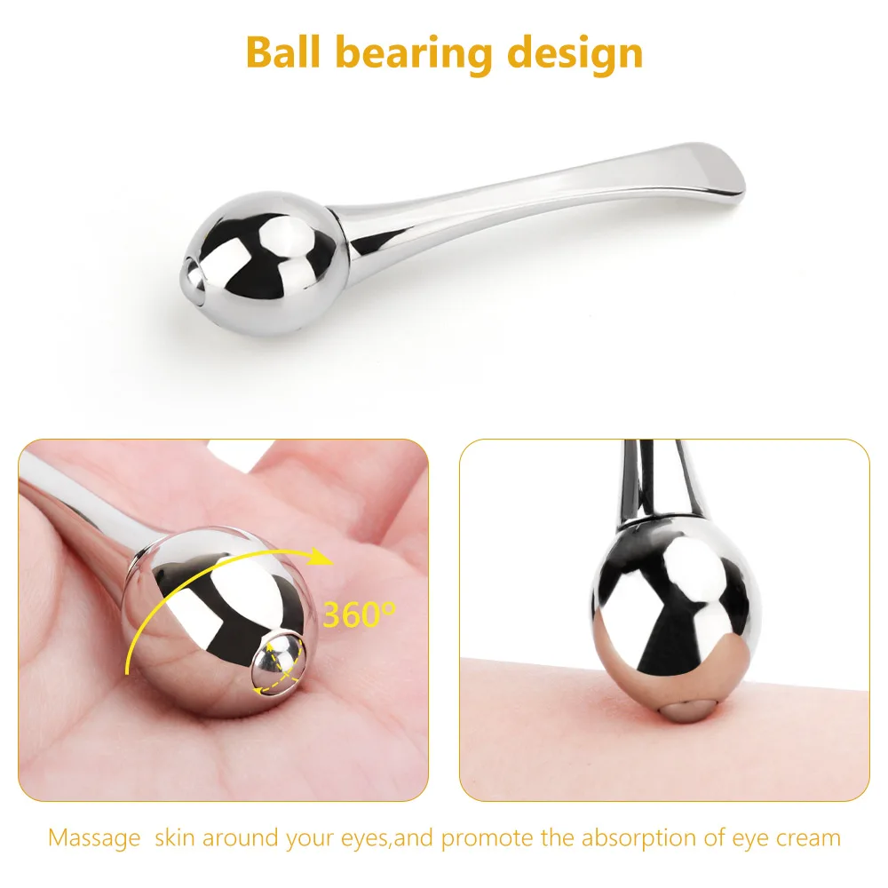 Eye Cream Applicator Cosmetic Spatulas Anti Wrinkle Eye Roller Massage Stick Facial Mask Spoon Gold Alloy Metal Skin Care Tools