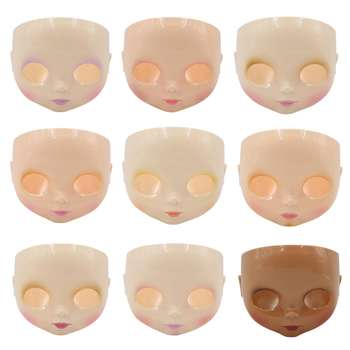 Doll Faceplate Backplate Head with Eyebrow Cheilogramma for 12inch Blythe #c