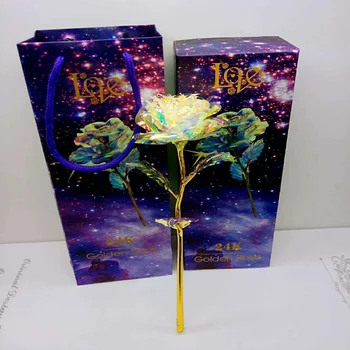 

Reative Gift Bright Rose With Light Simulation Rose Set