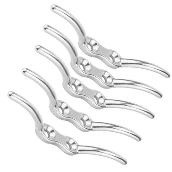 

Tarpaulins Yachts Cleat 5pcs Marine Stainless Steel Deck Flagpole Hook