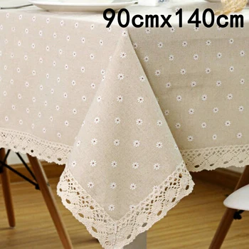 

Patio Tablecloth Gardens Party Cafes Kitchen Dining Bar Flower Linen cotton