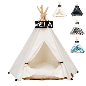 

S/M/L Indian Pet Tent Dog Bed Super Soft Washable Pet Kennel Deep Sleep Dog House Velvet Mats Sofa for Dog Basket Pet Cat Bed