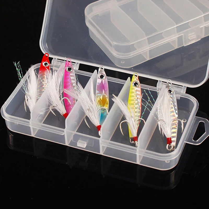 

7g 14g 21 Metal Sinker Micro Jigging Lure Fast Sinking Spoon Jig Treble Hooks Sea Artificial Fishing Bait Seawater Ocean Angling