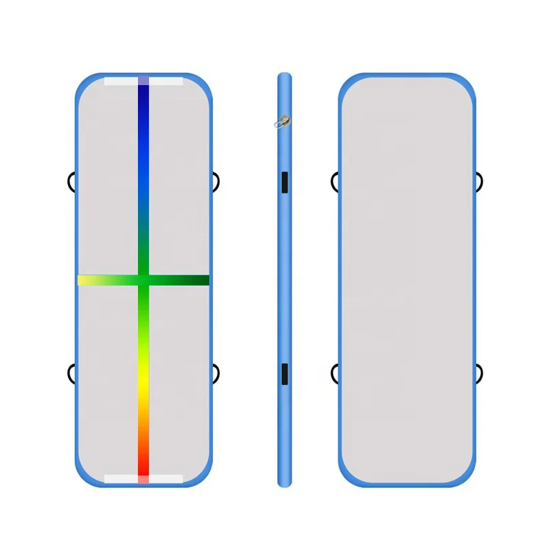 Rainbow Blue 3x1x0.1m Inflatable Air Track Gymnastics Airtrack Trampoline for Jumping Inflable Yoga Mat Tumble Sale |