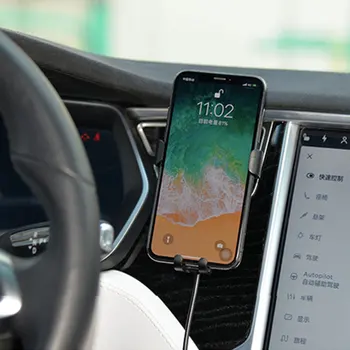 

Car Wireless Charging Mobile Phone Bracket Outlet Navigation Phone Holder Interior Modification For Tesla Model X S Accessories