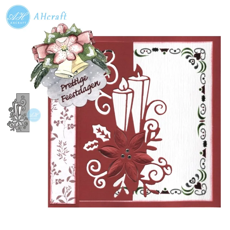 

AHcraft Holiday card lace Metal Cutting Dies Scrapbook paper craft knife mould blade punch stencils 2019 die cut