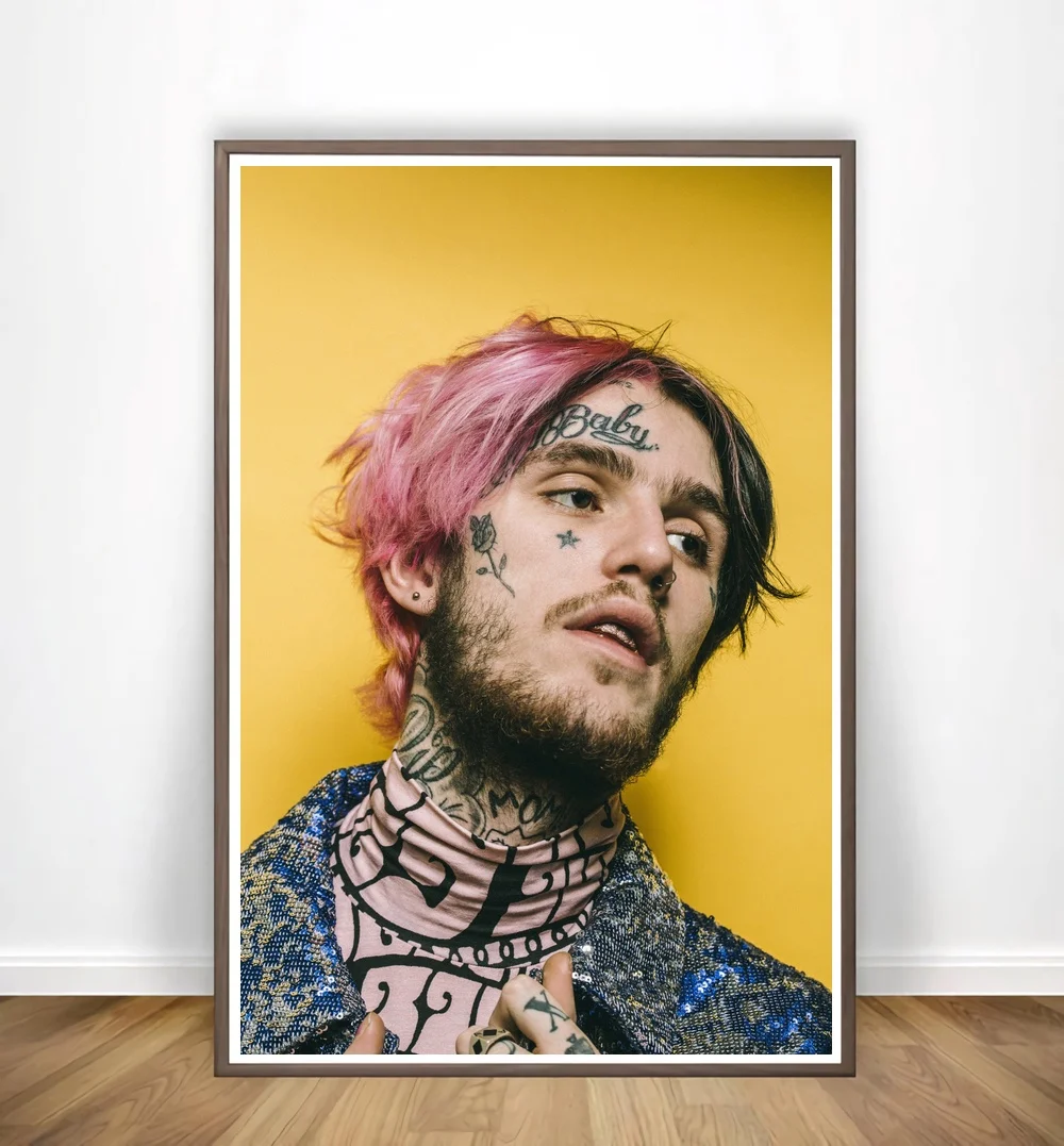 Постер музыкальный и принт Lil Peep Rap в стиле хип хоп художественная живопись