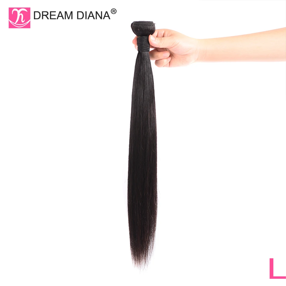 DreamDiana малазийские волосы прямые 4 пучка 8 &quot 30&quot L remy плетение натуральный цвет 100%