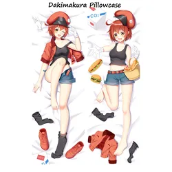 Anime Game Cells At Work Dakimakura Pillowcase RBC WBC Cosplay Kawaii Loli Girl Hug Body Pillow Otaku 150X50 Bed Pillow Cover 18