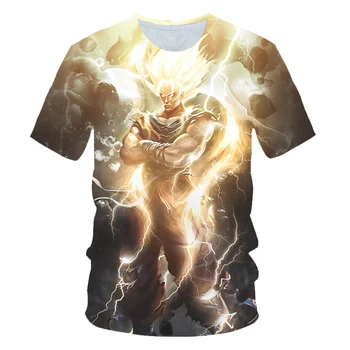 

New Dragon Ball Z Goku 3D t shirt Short Sleeve O-Neck t-Shirt Summer Saiyan Vegeta Harajuku Brand Tshirts Clothing