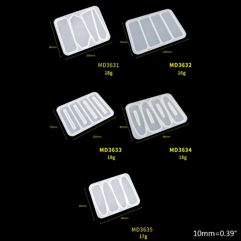 

1 комплект с украшением в виде кристаллов эпоксидная смола, форма заколки для волос заколка для волос, литье силиконовые формы A0NF