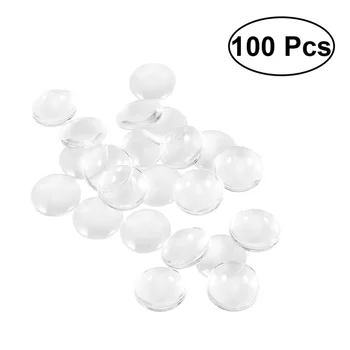 

100pcs 25mm Glass Clear Tiles Dome Cabochons Round Tiles DIY Accessory for Handmade Crafts