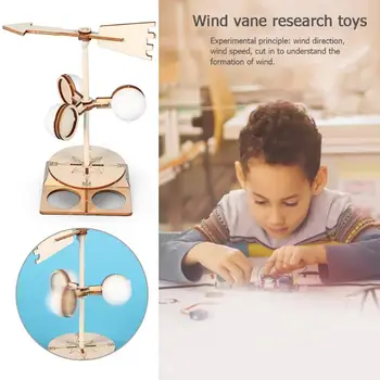

Kids Wind Vane Model Develop Children Thinking Creativity DIY Direction Experiment Kit School Student Scientific Toys